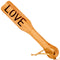 Natural wood LOVE print clap spanking paddle bamboo slap flap pat beat whip lash flog ass adult slave SM game sex toy for couple