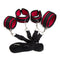 Red & Black BDSM Handcuffs With Straps