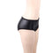Black Leather Panties Sexy Underwear Plus Size Women Lift Hip Femenina Hot Erotic Lingerie Tanga Mid-waist Solid Briefs PS5150