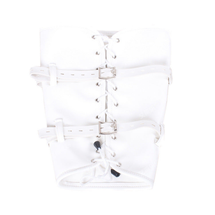 TOP quality white leather Leg straps chastity harness kinky fetish leg spreader bondage harness restraints sex tools for sale