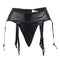 Women Garter Belt For Stocking High Waist Leather Suspender Belt Garter Belt Plus Size Reggicalze Lingerie With G string PS5113