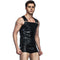Mens Tank Top Black Slash Neck Sleeveless T-shirt New Arrival Plus Size Sexy  Gay Wear Men's Leather Vest M L XL 2XL RS80610