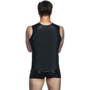 Mens Tank Top Black Slash Neck Sleeveless T-shirt New Arrival Plus Size Sexy  Gay Wear Men's Leather Vest M L XL 2XL RS80610