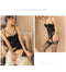 TERMEZY New High Elasticity Corset Bustier With Cup Girdle Set With Straps Belt Breathable Fabric Lingerie Black corset
