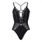 Black Mesh Bodysuit Strappy Skinny Body Dentelle Femme Transparent Lace Woman Body Top Short Jumpsuits For Women 2019 RS80817