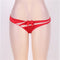 PS5097 Sexy Thong Underwear 4 Colors Low Rise Panties Female Solid See Though Sexy Plus Size Panties With Bow Lady's Brief