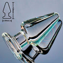 59mm big size pyrex glass anal dildo butt plug large crystal fake penis bead adult female masturbation sex toy for women men gay