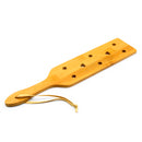 Perforated natural wood bamboo spanking paddle clap slap flap pat beat whip lash flog sex toy for adult SM game men women couple