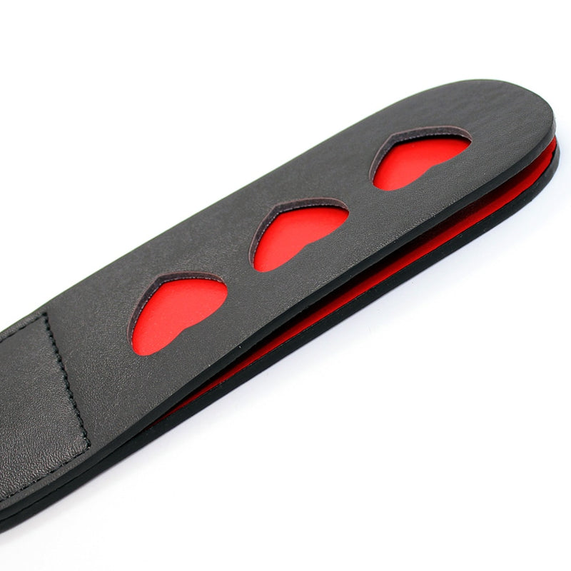 45cm Red Heart leather spanking paddle PU clap slap flap pat whip lash flog beat on ass adult slave SM game sex toy for couple