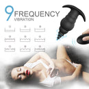 Electric Anal Beads Vibrator Butt Plug Trainer Massage 9 Modes Silicone Clitoris Sex Toys for Women Men Unisex Waterproof Sexo