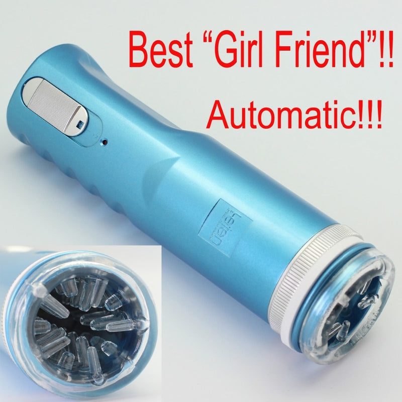Blue Electric Retractable Male Masturbator Pussy Cup, Piston Fully-automatic Sex Machine, Sex toys for men, Adult Sex toys X-9A