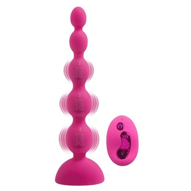 APHRODISIA 3 Speed 10 Mode Wireless Remote Control Vibrator Anal Beads Butt Plug G Spot Vibrator Prostata Sex Toys Dropshipping.