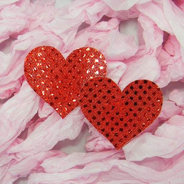 1 Pair Women Sexy Sequin Nipple Covers Red Butterfly Heart Flower Star Women Intimates Accessories Pasties Petal Pads NCS020