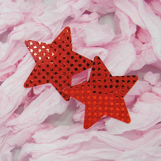 1 Pair Women Sexy Sequin Nipple Covers Red Butterfly Heart Flower Star Women Intimates Accessories Pasties Petal Pads NCS020