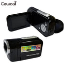 Cewaal 4X Zoom FULL HD Camera 2''LCD 1.6MP Video Camera 1080P Handheld Digital Camera Professional Camcorder Photography Black
