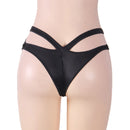 Black Low Waist Panties XL Irregular Open Waist Sexy Lingerie Plus Size Women Erotic Underwear Elastic Personality Briefs PS5119