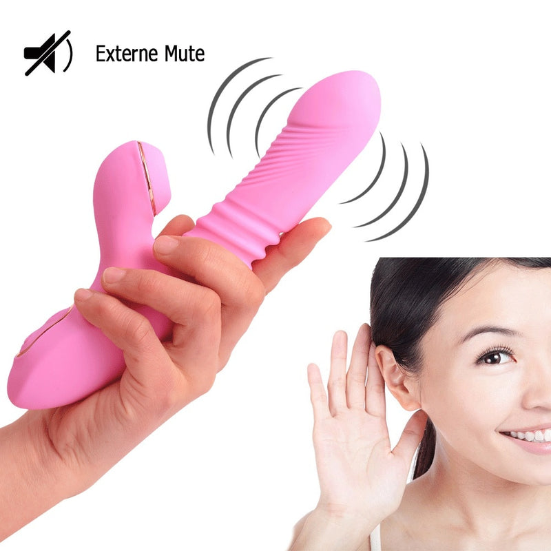 Intelligent Sucking Telescopic Dildo Vibrator Silicone Heating Clitoral Stimulator Massage Nipple Sucker Sex Toys For Women U201