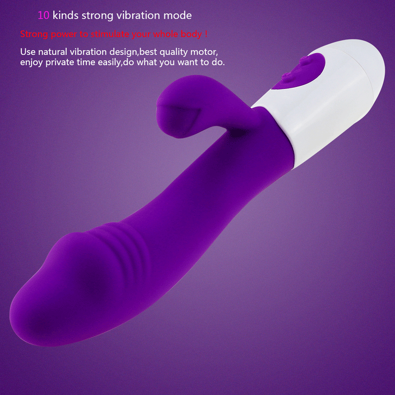 Mute Dildo Rabbit Vibrator Massager Dual Vibration G-spot Silicone  Vagina Clitoris Stimulator Erotic Sex Toy for Women Sexo