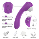 Dual Stimulation Clit Sucker G Spot Dildo Vibrator with 6 Sucking Intensities 9 Strong Vibration Modes Sex Toys for Women 2 in 1