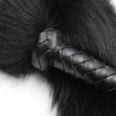 PU Leather Handle Fox Tail Fake Fur Whip Fetish Ass Spanking Paddle Bondage Whip BDSM Flirt Slave Erotic Sex Toys For Couples