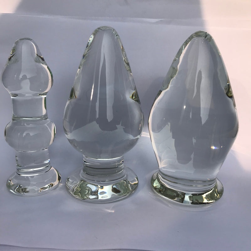 Dia 48mm to 80mm Pyrex Crystal Glass Anal Plug Big Long Glass Butt Plug Penis Adult G-spot Male Masturbator Dildo Gay Sex Toys