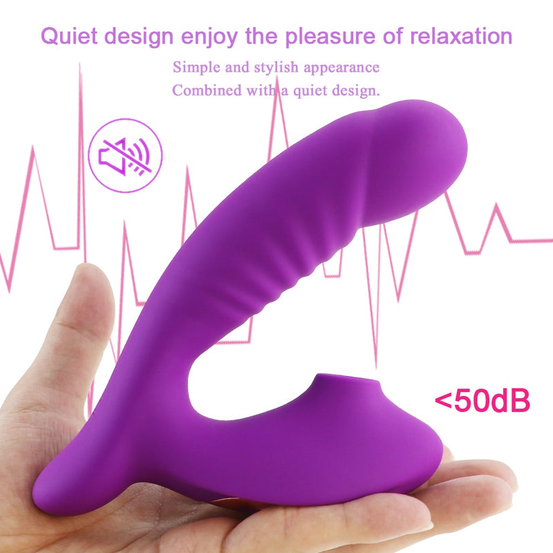 G Spot Dildo Vibrator Clit Sucker with 10 Powerful Modes Oral Sucking Adult  Sex Toys for Women Clitoris Stimulator Couples Fun