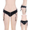 M 3XL Garters For Women Faux Leather Porte Jarretelle Sexy Black Low Waist Garter Belt Stockings With Zipper Suspender PS5137
