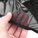 Black Leather Underwear Women Panties With Zipper Transparent Mesh Ropa Interior Mujer Low Waist Sexy Briefs Lingerie  PS5027