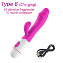 DopaMonkey Double head Vibration Sex Toys for Woman Masturbation Wand Charging Clit G spot Stimulate rabbit Vibrator dildo