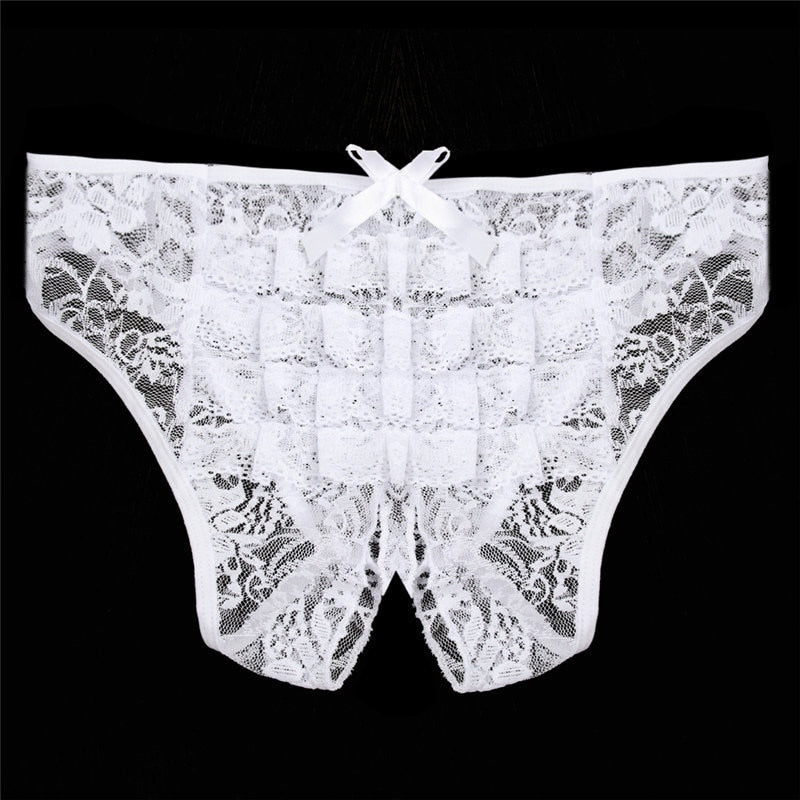 Comeonlover Sexy Panties Plus Size Hollow Out Crotchless Lace Panties 6XL Sexy Femme Bragas Mujer Underwear Women Panties PI5008