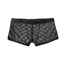 New Arrival Underwear For Men Transparent S M L XL Boxer Men Sexy Black Cotton Plaid Boxer Para Hombre Lingerie Homme MPS056