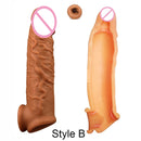 195mm Liquid Silicone Reusable Penis Sleeve Extender Male Cock Enlarge Condoms For Men Dildo Enhancer Delay Ejaculation With Box