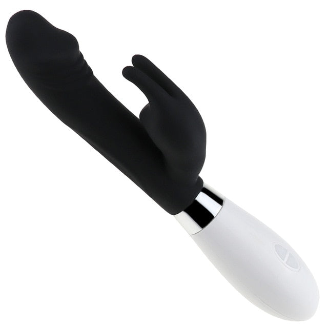 Mute Dildo Rabbit Vibrator Massager Dual Vibration G-spot Silicone  Vagina Clitoris Stimulator Erotic Sex Toy for Women Sexo
