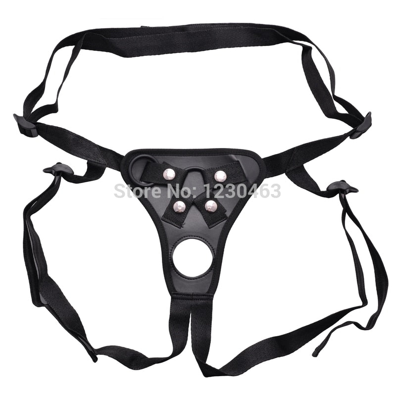 Strap on Jelly Dildo Removable Fake Penis Double Hole Strapon Harness for Men with 10 Mode Bullet Vibrator Lesbian Sex Products