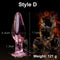 5 Style Crystal Butt Plugs Set Pyrex Glass Anal Dildo Ball Bead Fake Penis Female Masturbation Sex Toy for Adult Women Men Gay