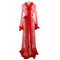 Long Chiffon Babydoll Lingerie Fur Robe See Through Sheer Sleepwear Plus Size Mujer Christmas Sexy Costume Xmas Gift RS80759