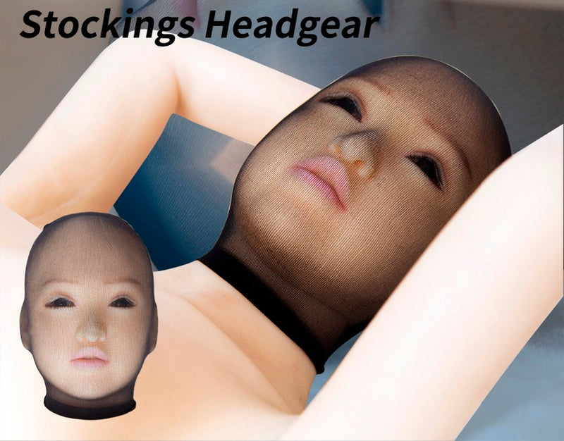 Sexy stocking headgear fetish hood head harness bondage restraint adult robber game costume SM sex toy for women men couple gay