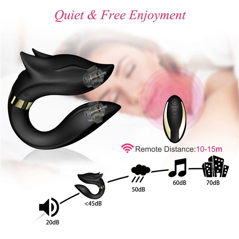 Clitoral Vibrator G Spot Wearable Vibrators C Shape Stimulator Adult Sex Toys with Remote Control for Women and Couples