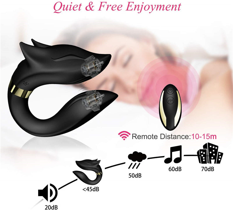 Clitoral Vibrator G Spot Wearable Vibrators C Shape Stimulator Adult Sex Toys with Remote Control for Women and Couples