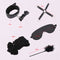 10 Pcs Bondage Set With Hand Cuffs Foot Cuff Whip Rope Blindfold & More...