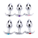 Metal Anal Plug with Corlor Jeweled 3 Style S/M/L Steel Butt Plug for Women Men Sex Anal Toys Wearing Outdoor All Day Beginner