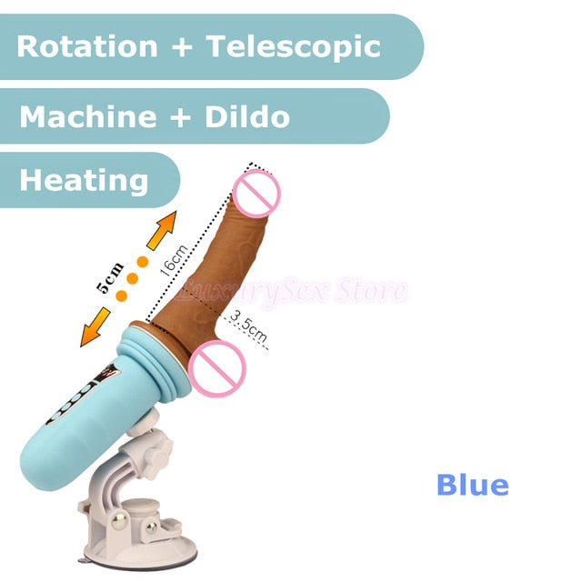 Mini Automatic Sex Machine Telescopic Dildo Rotation Dildo Vibrator Sex Toys for Women Realistic Dildo Thrusting Gun Vibrator