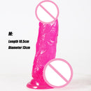 Sex Toys Man Fake Penis Realistic Big Dildo Silicone Transparent Crystal Glass Strong Suction Cup Dildo For Women
