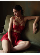 SP&CITY Summer Vintage Erotic Sexy Pajamas Women Thin Floral Lace Transparent Camisole Sleepskirt Hollow Out Lingerie Sleepwear