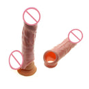 Silicone Penis Enlargement Condoms Penis Extension Sleeves for Adults Intimate Goods Reusable Condom Cock Rings Sex Toy for Man