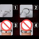 Male Metal Magnet Therapy Cock Ring Penis Foreskin Resistance Reusable Delay Gonobolia Ring Prevent Phimosis Correction Sex Toy