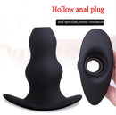Soft Silicone Hollow Butt Anal Plug Vagina Anus Speculum G Spot Prostate Massage Douche Enemator Adults Sex Toy For Men Women