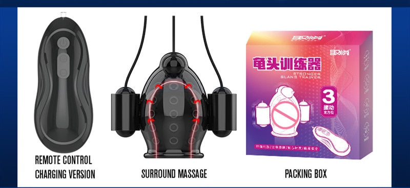 Adult Sex Toy For Men Penis Massager Male Masturbator Delay Lasting Trainer Sex Products Men's Glans Vibrator Ghost Exerciser