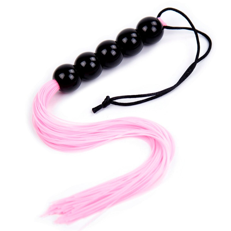 36cm beads handle Silicone Tassel Spanking Whip slap strap beat lash flog tool Adult SM slave game Sex toy for women couple men