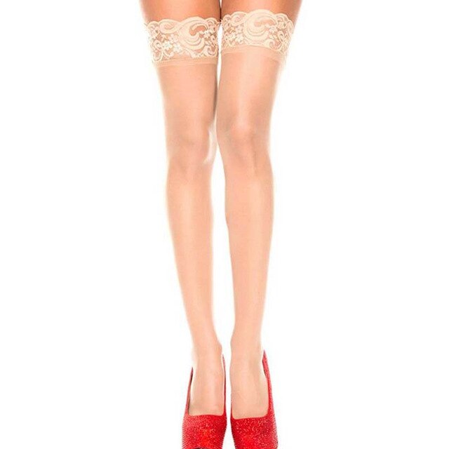 Fishnet Stockings With Silicone Nylon Lace High Colants Femme For Garters Hot Nightclub Wear One Size Women's Hosiery HS2105